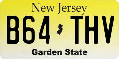 NJ license plate B64THV
