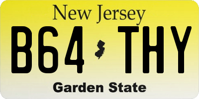 NJ license plate B64THY