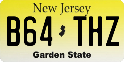 NJ license plate B64THZ