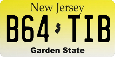 NJ license plate B64TIB