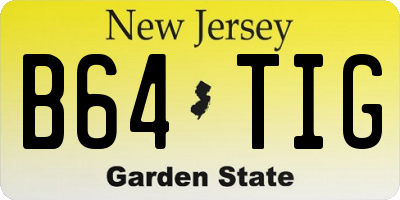 NJ license plate B64TIG