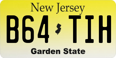 NJ license plate B64TIH