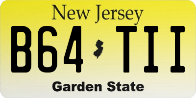 NJ license plate B64TII
