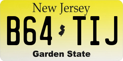 NJ license plate B64TIJ