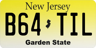 NJ license plate B64TIL