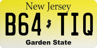 NJ license plate B64TIQ