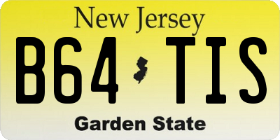 NJ license plate B64TIS