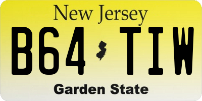 NJ license plate B64TIW