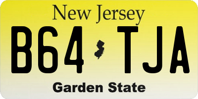 NJ license plate B64TJA