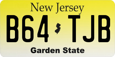 NJ license plate B64TJB