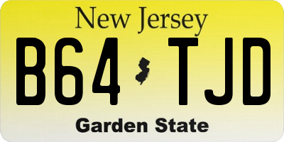 NJ license plate B64TJD
