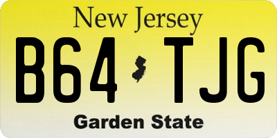 NJ license plate B64TJG