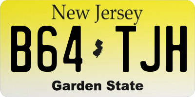 NJ license plate B64TJH
