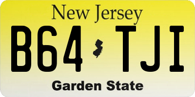 NJ license plate B64TJI
