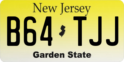 NJ license plate B64TJJ
