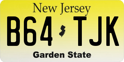 NJ license plate B64TJK