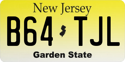 NJ license plate B64TJL