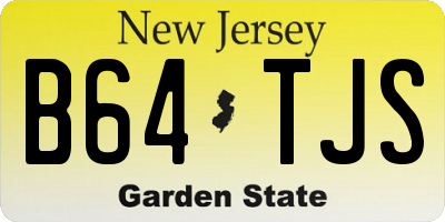 NJ license plate B64TJS