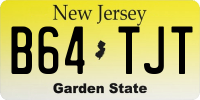 NJ license plate B64TJT
