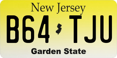 NJ license plate B64TJU