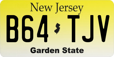 NJ license plate B64TJV