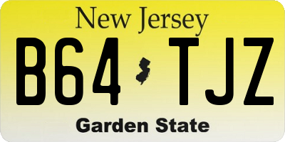 NJ license plate B64TJZ