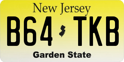 NJ license plate B64TKB