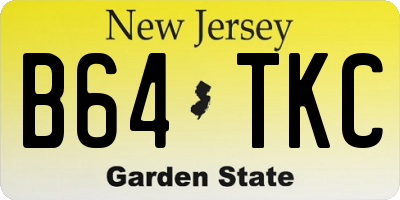 NJ license plate B64TKC