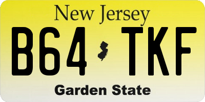 NJ license plate B64TKF