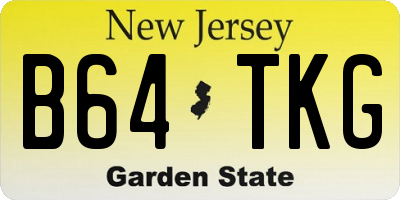 NJ license plate B64TKG