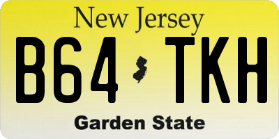 NJ license plate B64TKH