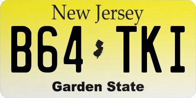 NJ license plate B64TKI