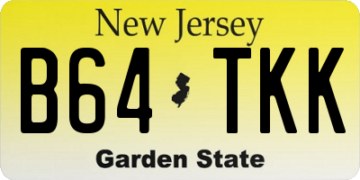 NJ license plate B64TKK