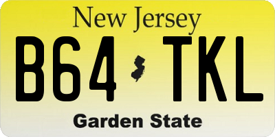 NJ license plate B64TKL