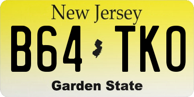 NJ license plate B64TKO