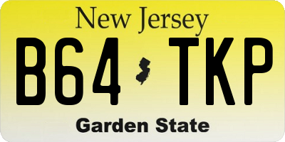 NJ license plate B64TKP