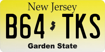 NJ license plate B64TKS