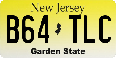NJ license plate B64TLC