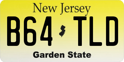 NJ license plate B64TLD