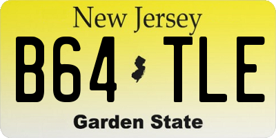 NJ license plate B64TLE