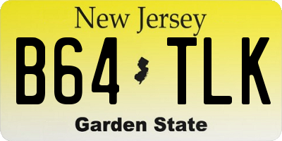 NJ license plate B64TLK