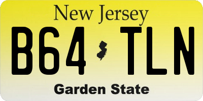 NJ license plate B64TLN