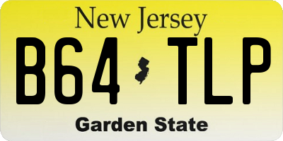 NJ license plate B64TLP