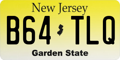 NJ license plate B64TLQ