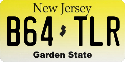 NJ license plate B64TLR