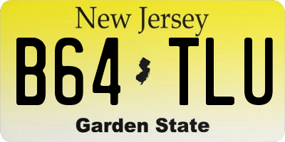 NJ license plate B64TLU