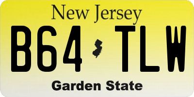 NJ license plate B64TLW