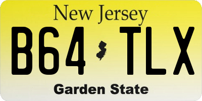 NJ license plate B64TLX