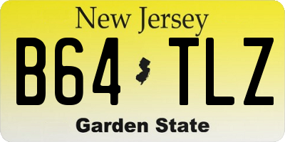 NJ license plate B64TLZ
