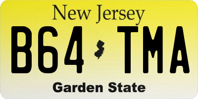 NJ license plate B64TMA